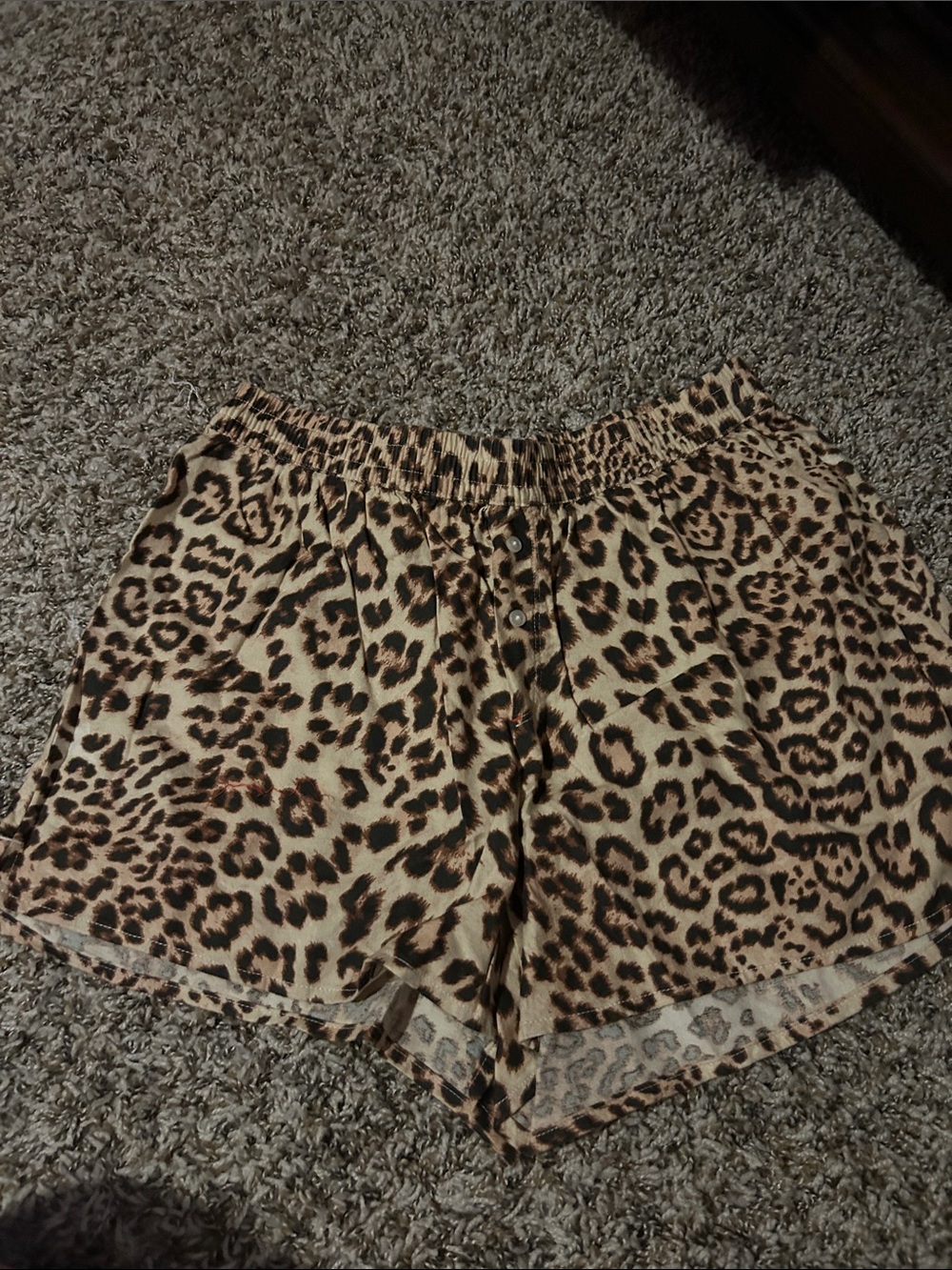 aerie Leopard Print Sleep Shorts - Tan/Brown